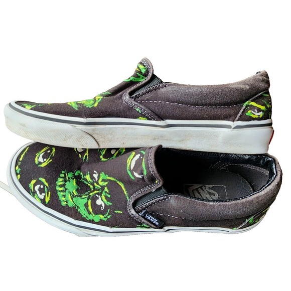 VANS Eyes In The Dark Slip On Sneakers Unisex M-8.5 W-10 Glow In The Dark - Picture 4 of 7